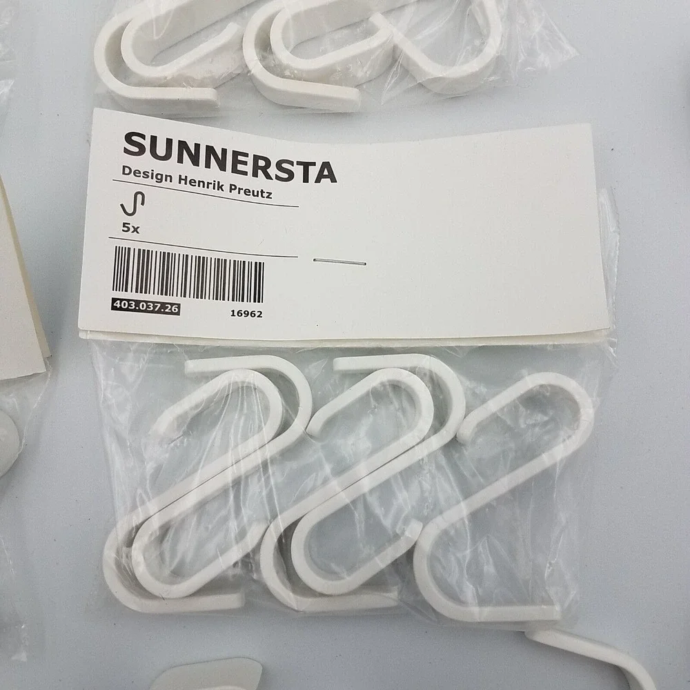 Brand New Ikea Sunnersta White Hooks 54 Total in Lot‎